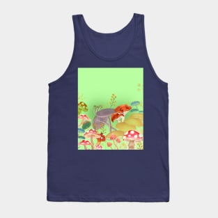 Pretty Mushroom Madness shrooms nature garden plants toadstools deathcaps Tank Top